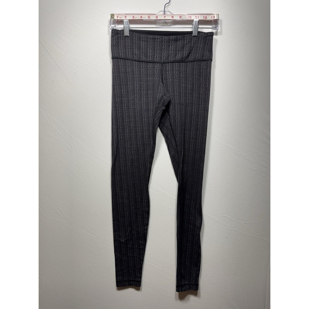 Lululemon Wunder Under Textured Leggings, Ziggy Wee September Black/Black,Size 6